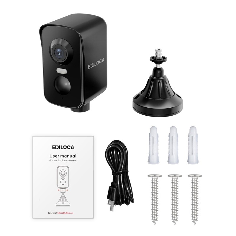 Security Cameras Wireless Outdoor, 2K Pan Rotating 300° Battery Powered WiFi ... gallery