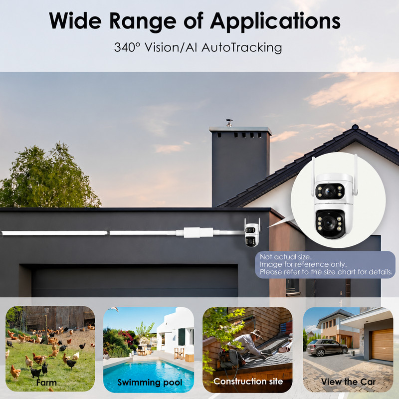 boykeep Outdoor Security Camera 5G Wireless WiFi Dual Lens Smart home PTZ 4PCS gallery