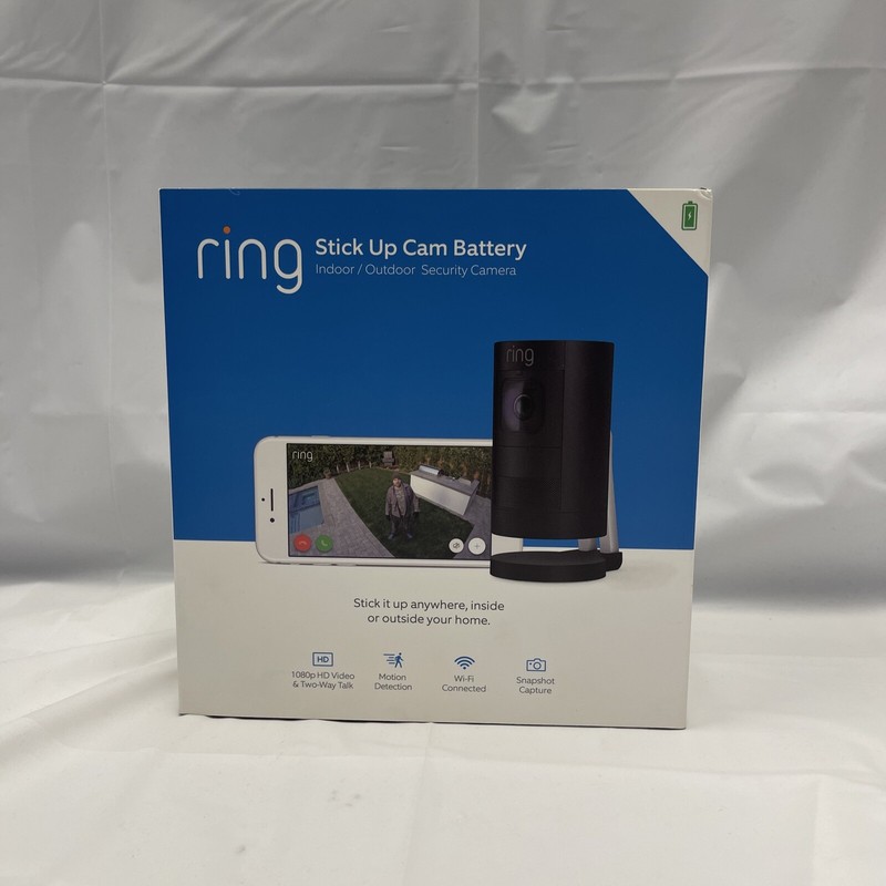 Ring 8SS1S8-BEN0 Stick Up Wireless Indoor and Outdoor Security Camera – Black