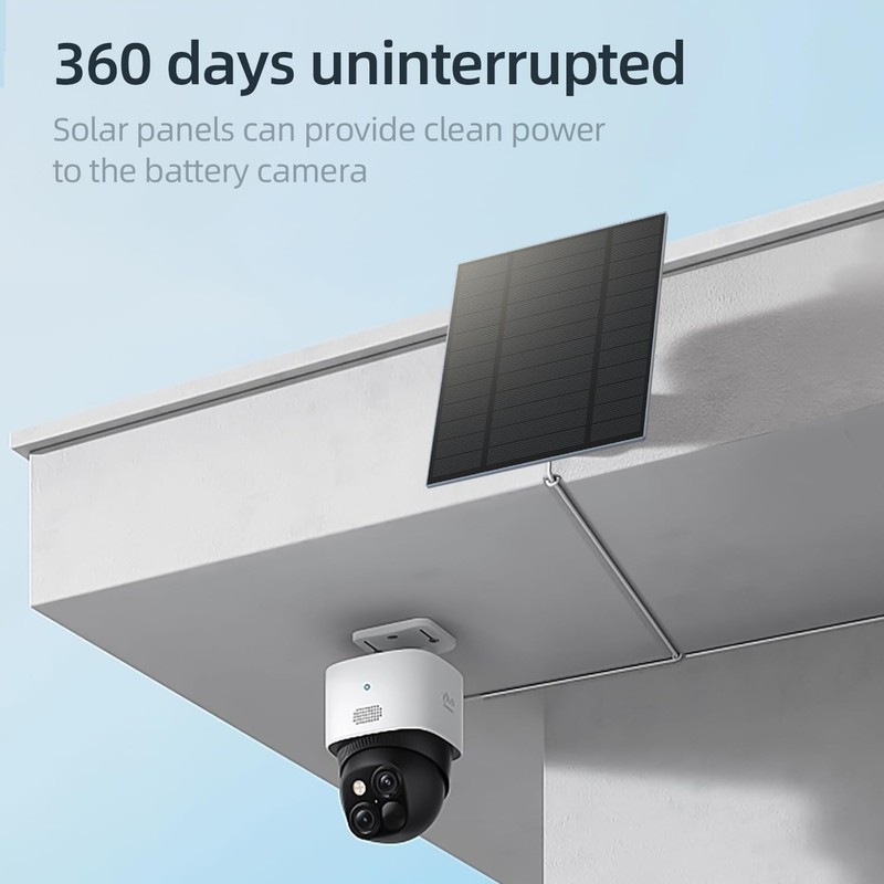 5W Solar Panels Security Camera Solar Panel W/ Micro USB & USB-C Port DC 5V gallery