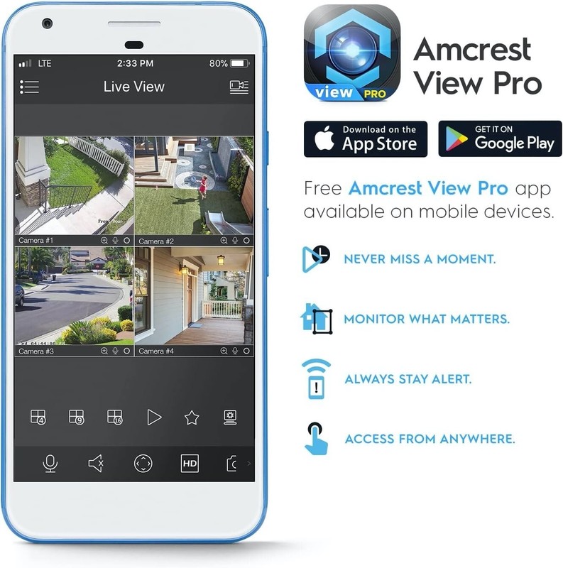 Amcrest 4K IP PoE Camera UltraHD 8MP Dome Security IP8M-2493EB-V2 Warranty gallery