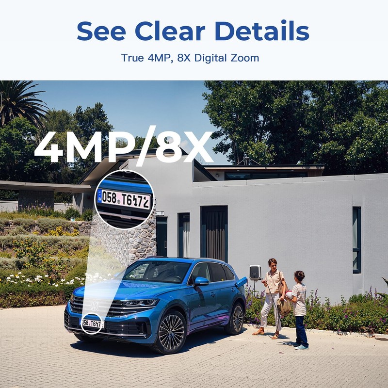 4MP Cameras for Home Security with Audio and Video, Indoor Security Camera fo... gallery