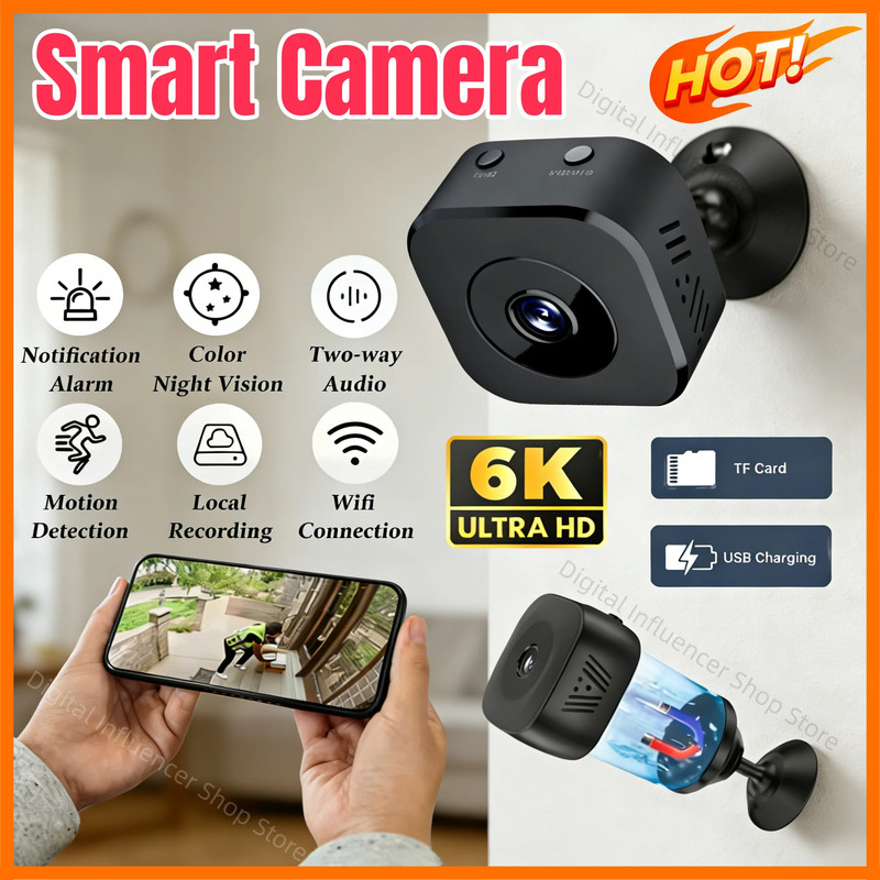 New Mini Security Camera Pro 4K Fullhd Wifi Surveillance 2 Way Audio Motion Dete gallery