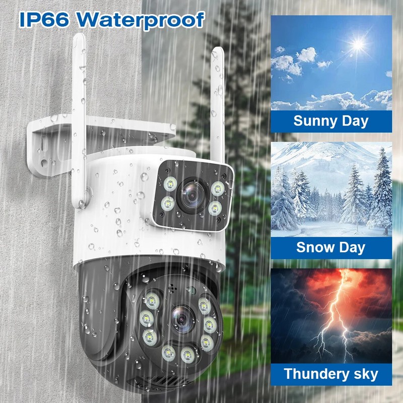 4K 8MP WiFi Surveillance Camera Dual Lens ONVIF Outdoor Security PTZ IP Cameras gallery