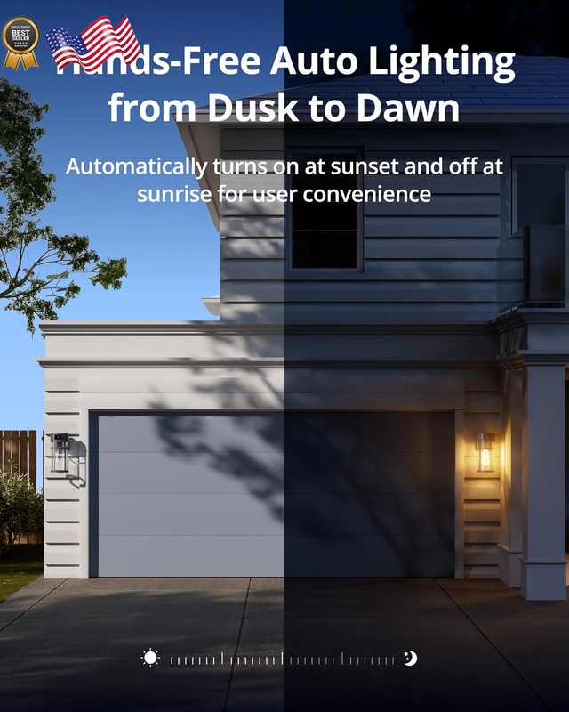 Outdoor Wall Lantern Light Camera, 2K Wi-Fi Security Cam with AI Human Detection gallery