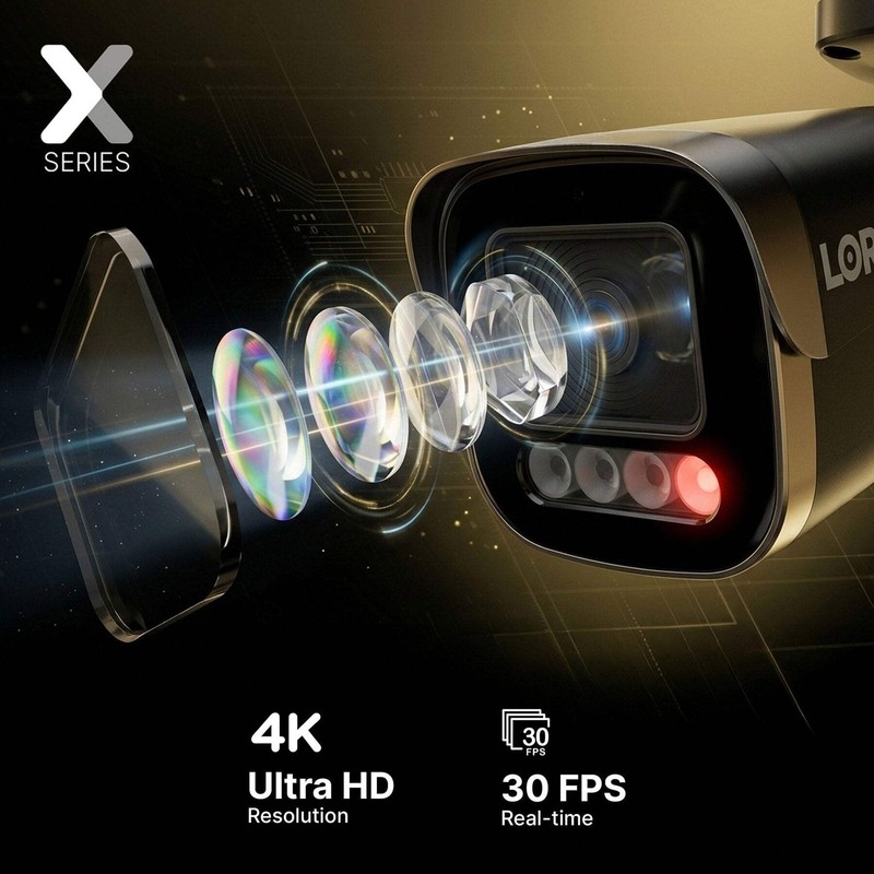 Lorex Connect X5 4K PoE Bullet Camera with AI Color Night Vision - White/Black gallery