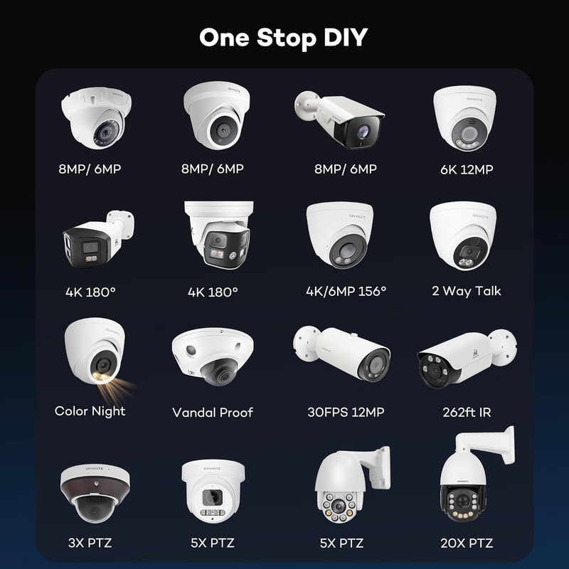 6MP Super HD Poe IP Security Camera with Audio, AI Human Vehicle Detection, 3072 gallery