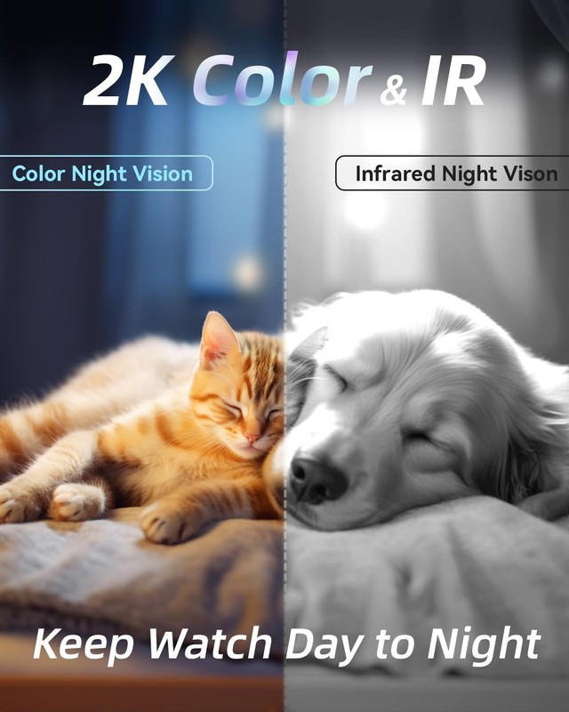 Pet Camera 2K, Dog Camera with Phone App, 360° PTZ Indoor Cameras for Home Se... gallery