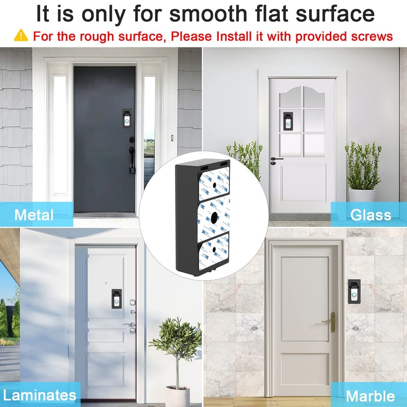 Adhesive Mount Compatible With For Video Doorbell Nodrill Mounting Bracket Cover gallery