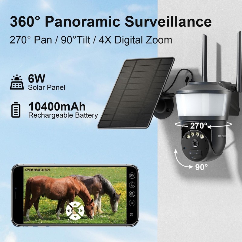 4G LTE Cellular Solar Security Camera Wireless Outdoor, Free Cloud Storage, N... gallery