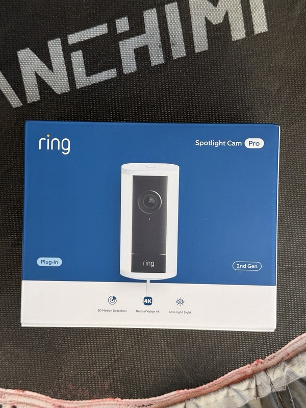 BRAND NEW Ring Spotlight Cam Pro Newest Model Retinal 4K Plug-In White 📹