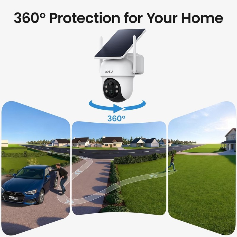Wireless Outdoor Security Cameras: 360° Coverage, No Subscription & Easy Setup gallery