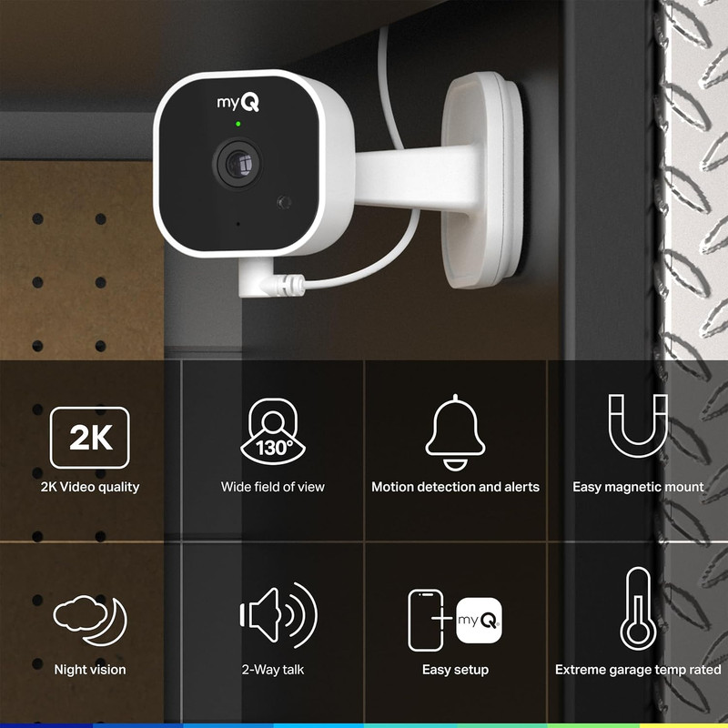 Myq Garage Plug-In Camera Gen 2 – 2K Smart Wi-Fi Garage Camera with Night Vision gallery