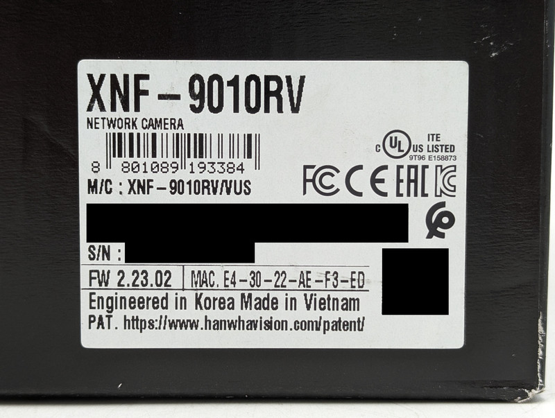 Hanwha X series 12MP Sensor 360 Outdoor Fisheye Security Camera (XNF-9010RV) gallery