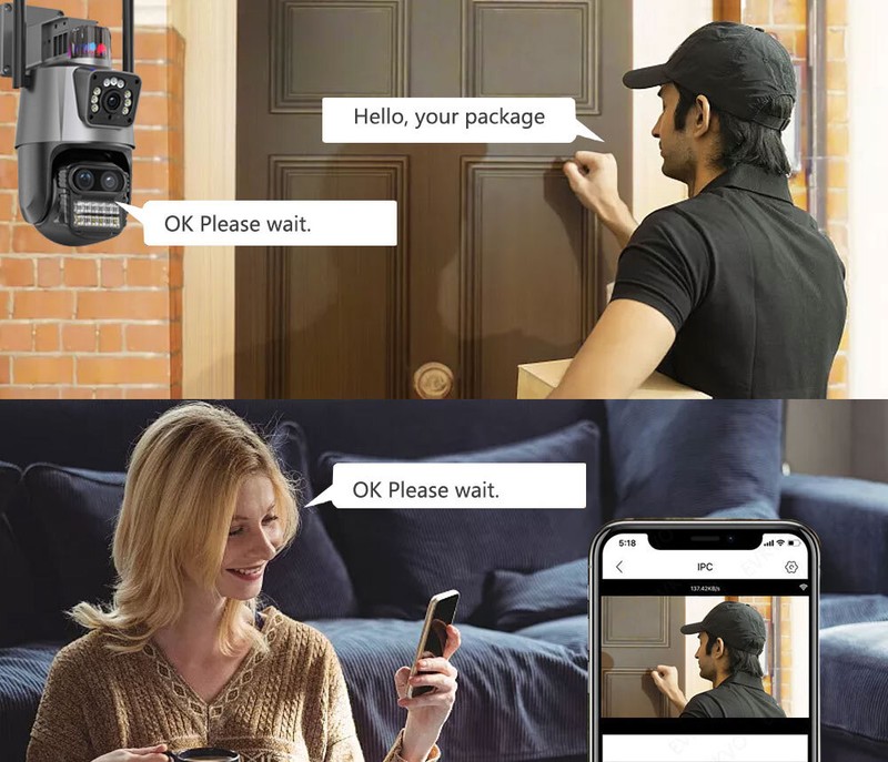 8MP Wireless IP Camera WIFI Outdoor CCTV PTZ Smart Home Security IR Cam IP66 4K gallery