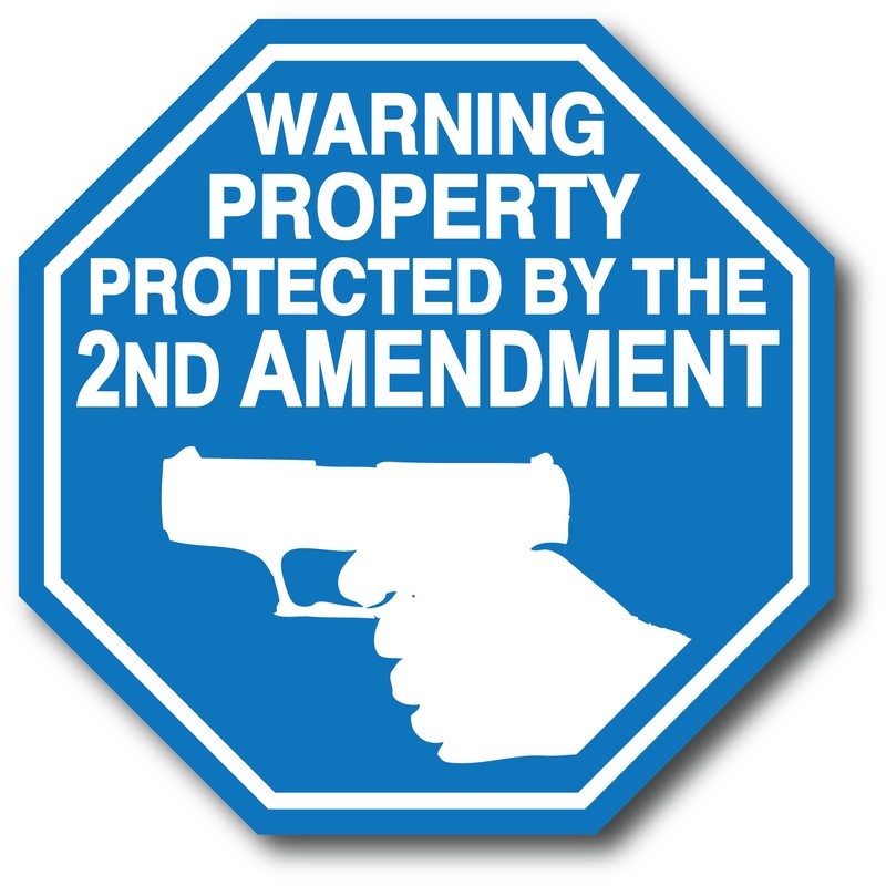 Blue Protected by Sticker Decal Vinyl 2nd Amendment Carry