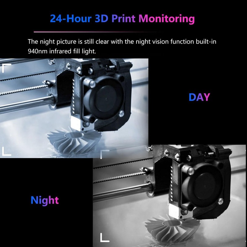 3D Printer Camera with Night Vision, Real-Time Monitoring & Time-Lapse for Ender gallery