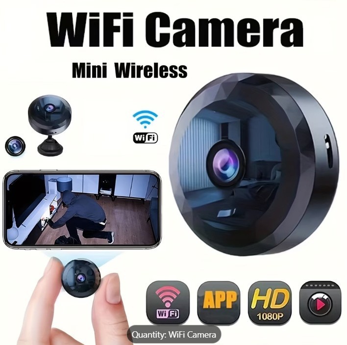 Mini WiFi Security Camera 1080P HD Wireless IP Cam Night Vision Motion Detection