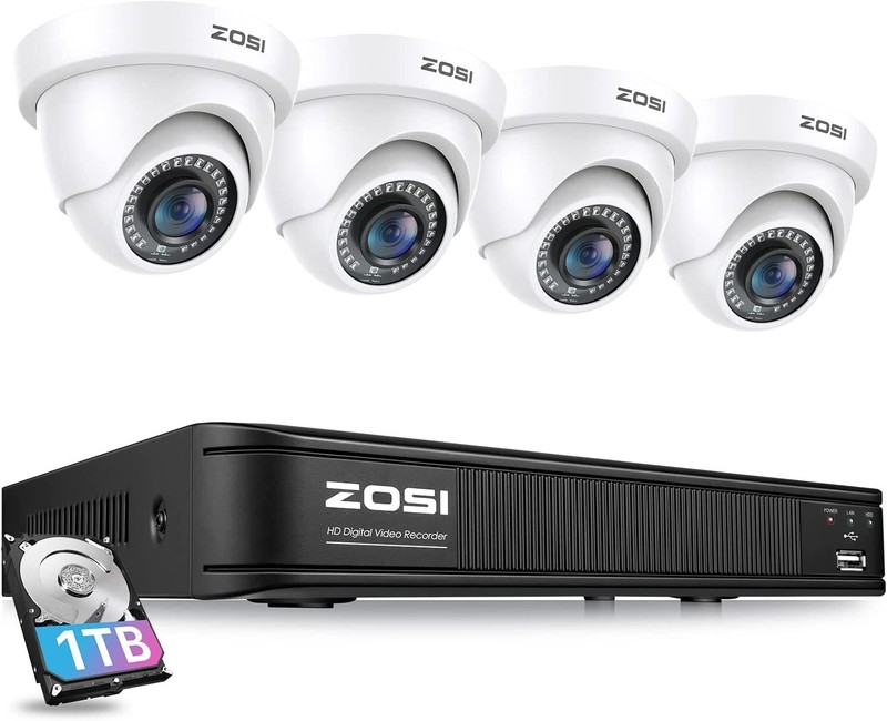 ZOSI 1080p Surveillance 8CH DVR Security Home Camera System 1TB HDMI IR Night gallery