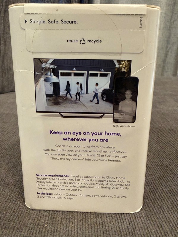 XFINITY Indoor + Outdoor Camera New 2 Way Audio Motion Detector Security System gallery