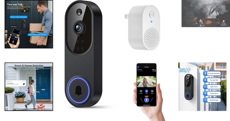 AI-Powered 1080p Wireless Video Doorbell with Night Vision & Two-Way Audio gallery
