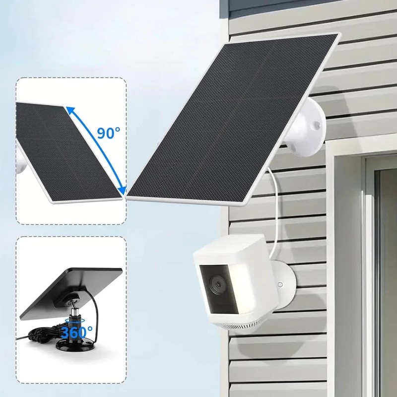 Ring Camera Solar Panel Charger for Stick Up and Spotlight Cams, Weatherproof gallery