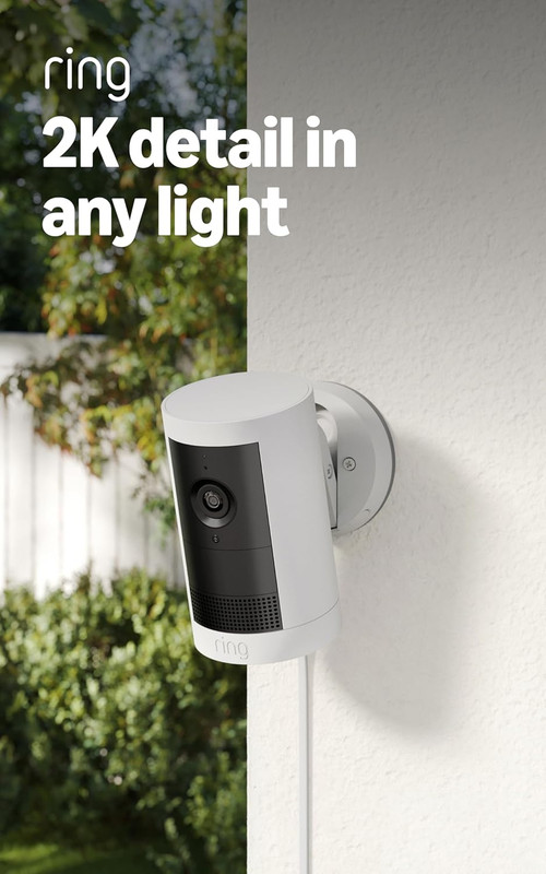Outdoor Cam Plus, Plug-In (Newest Model), Home or Business Security, Wide-Angle