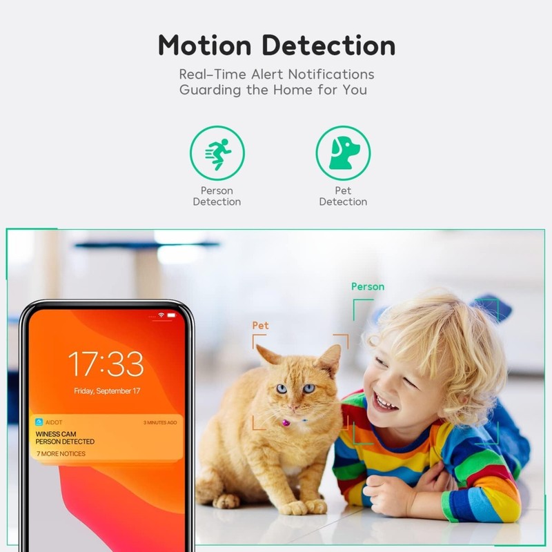2 Winees Indoor Security Camera, Baby Monitor Wi-Fi Smart IP Camera w/ Motion gallery