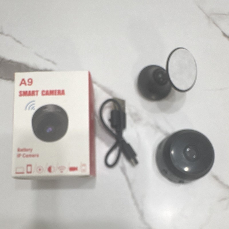 A9 Smart Camera HD IP Wi-Fi Indoor Black Battery/USB w/ USB Cable, Mount gallery