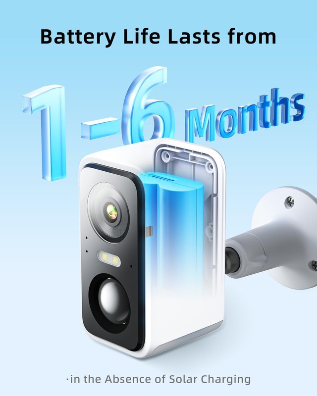 3MP Super HD Wireless Outdoor,Solar Powered WiFi Cameras for Home with AI Mot... gallery