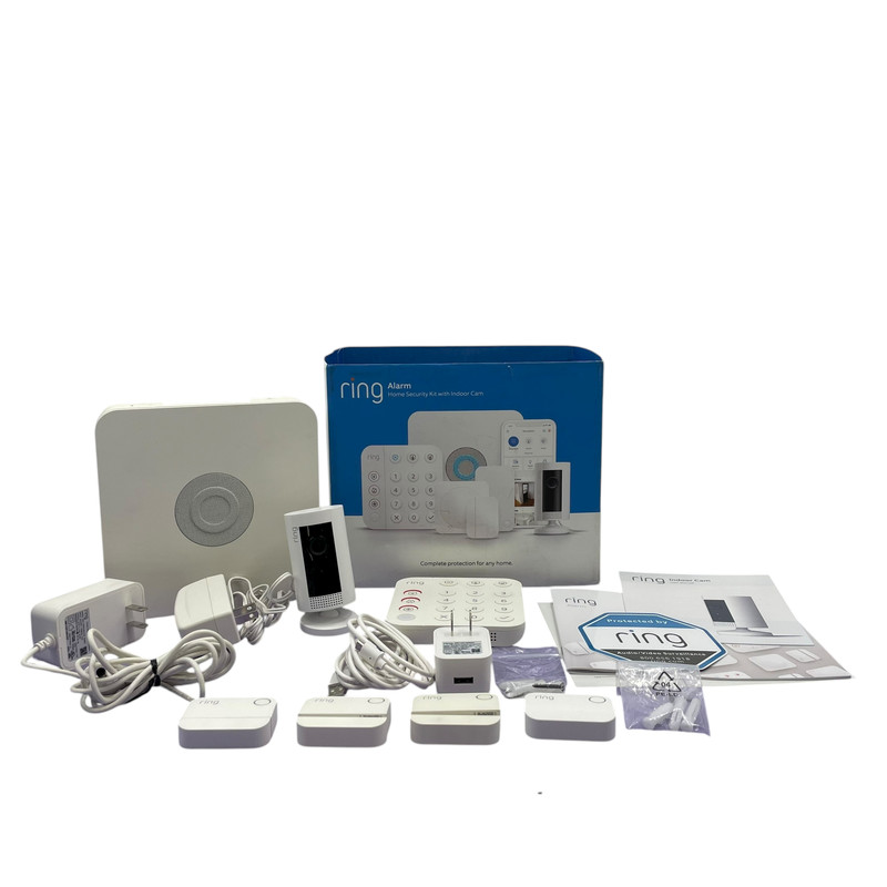 Ring Alarm 9-Piece Kit Home Security System with Indoor Camera 5UM4E5 White