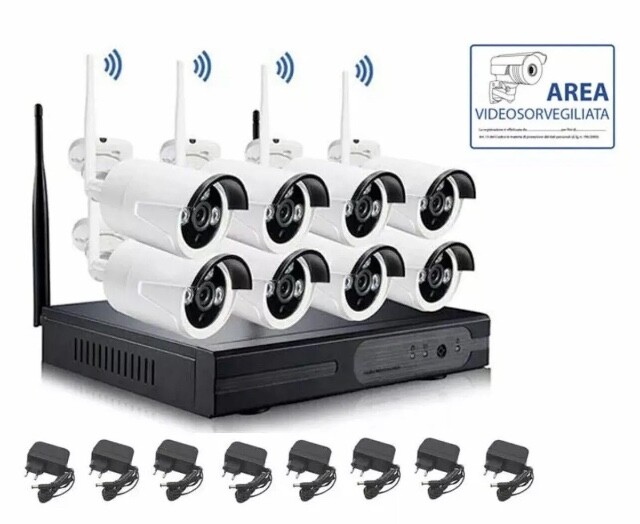 4/8 Channel HD WiFi IP Video Surveillance Kit with Cloud System Cameras and DVR gallery