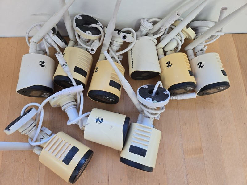LOT OF 9 Night Owl 4K Ultra HD Security Camera Model WNIP-8LTA-BS-V2 READ***