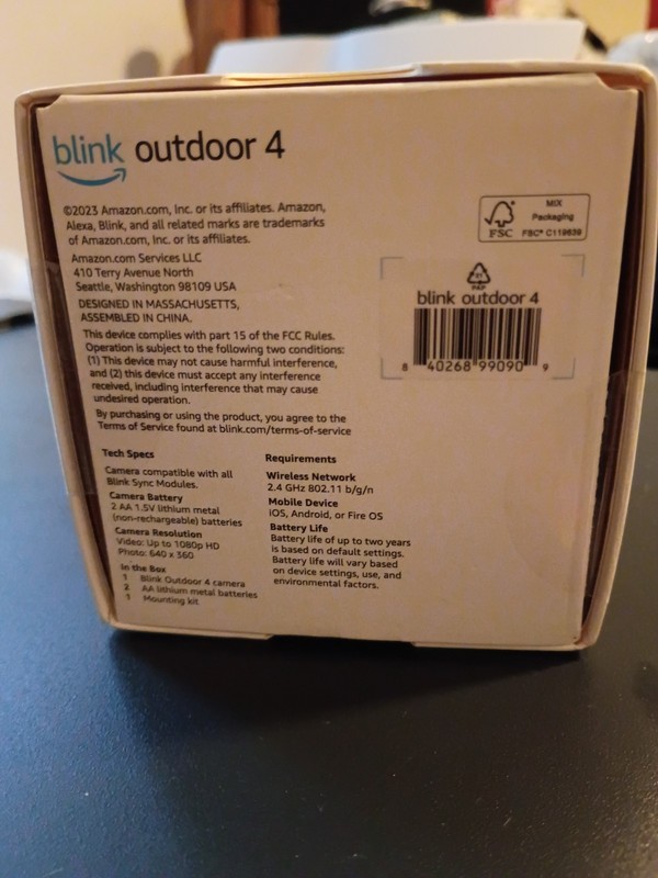 2023 Blink-Outdoor 4 (4th Gen) Add-On Wireless Security Cam - Black (B0B1N7LJD3) gallery