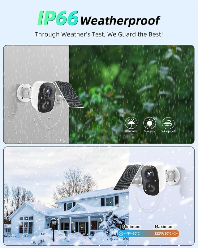 Weatherproof 2K Outdoor Camera, AI Motion Detection, 2 Pack gallery