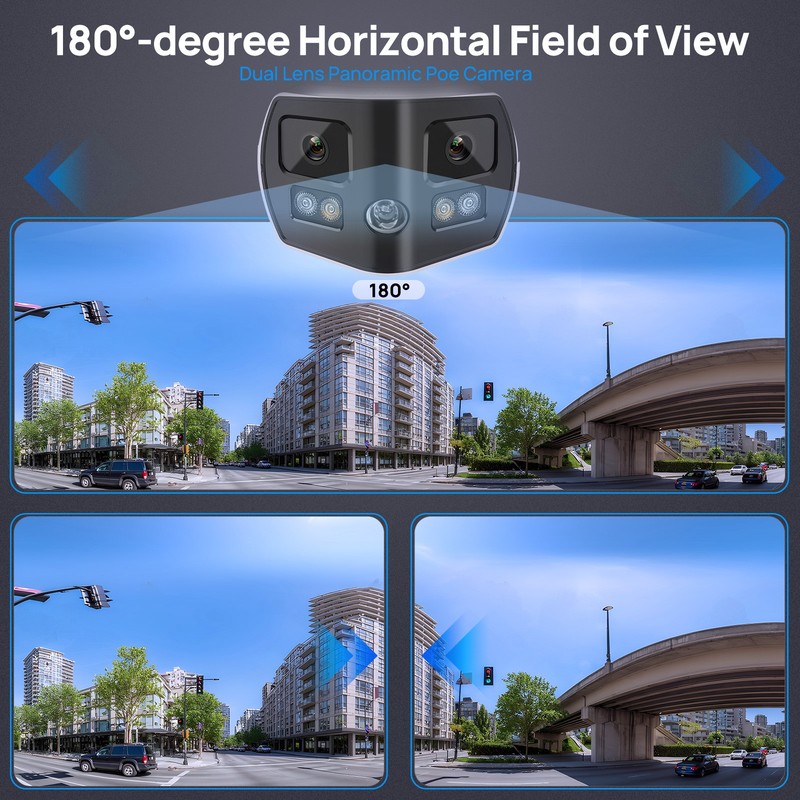 Vikylin Smart Color+IR 180degree 8MP Panoramic IP Camera light Audio Alarm Onvif gallery
