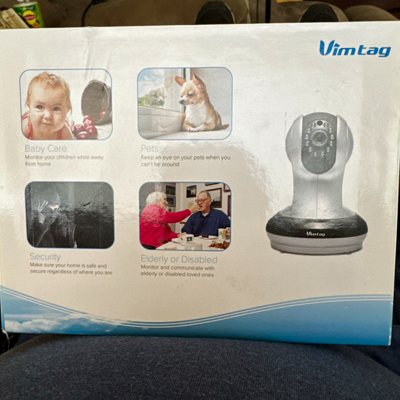 Vimtag HD 720P Pan/Tilt Wi‑Fi Indoor IP Camera 2‑Way Audio MicroSD Slot