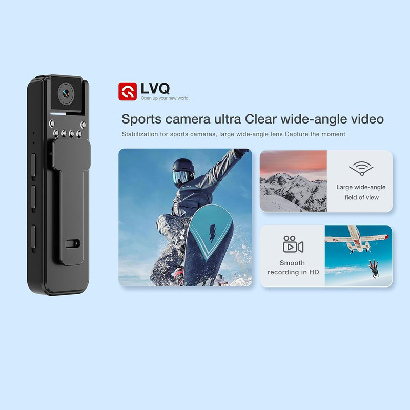 1080P Mini Body Camera Video Recorder, Small Pocket Body Born Cam Wearable Camco gallery