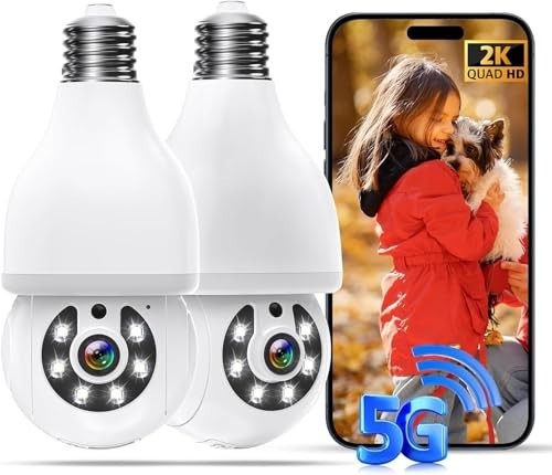 Wireless Light Bulb Security Camera - 5G & 2.4GHz, Motion Detection, Night Visio gallery