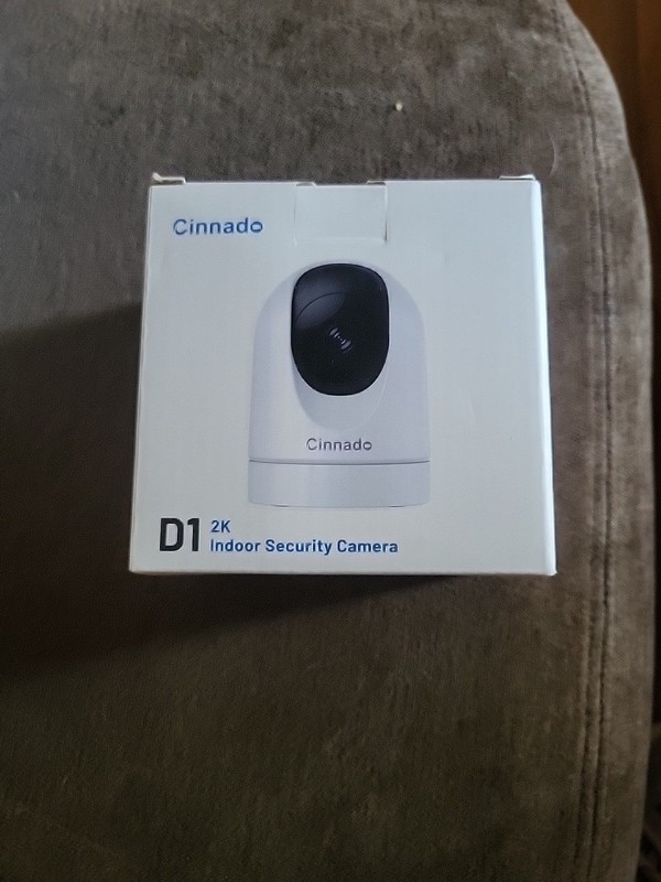 Cinnado Security Camera Indoor-2K 360° Wifi Cameras Home Monitor Security White