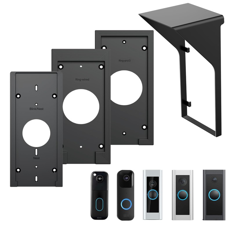 Doorbell Rain Anti-Glare Cover Compatible with Ring Video Doorbell Pro/Pro 2/... gallery