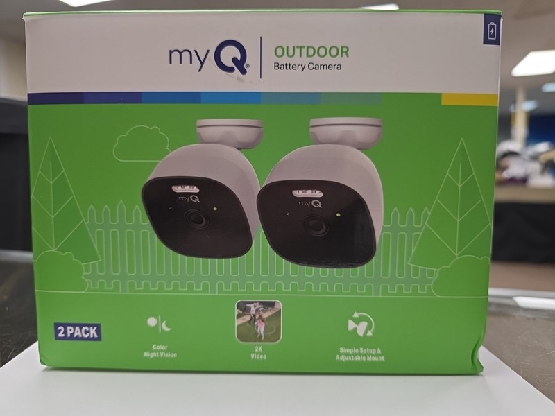Outdoor Camera Battery myQ 2 Pack 2K Color Night Vision Spotlight Motion Alerts gallery