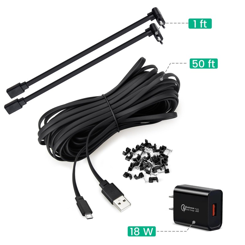 50 ft Extension Cable for Wyze Cam Pan v3, Wyze Cam v4, Wyze OG, Wyze Cam v3 ... gallery
