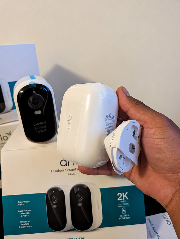 Arlo Essential 3rd GEN Wire-Free Indoor/Outdoor 2K Security Camera White 2 Pack gallery