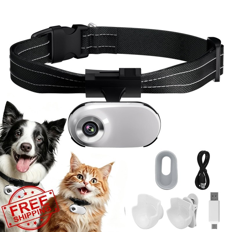 ehomful Cat Camera Collar HD 1080P No WiFi