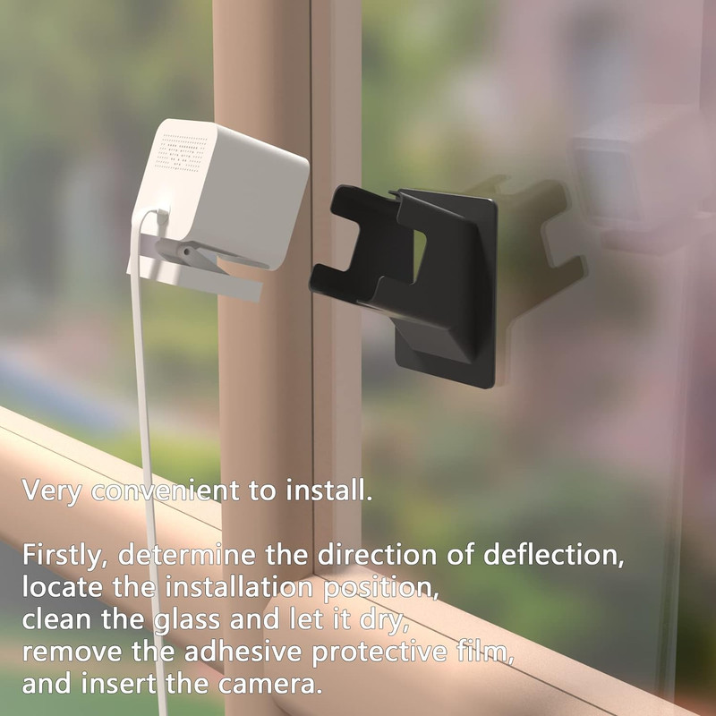 Teccle Angled Window Mount Compatible with Wyze Cam V4 Cam V3, 20 Degrees Tilt ( gallery