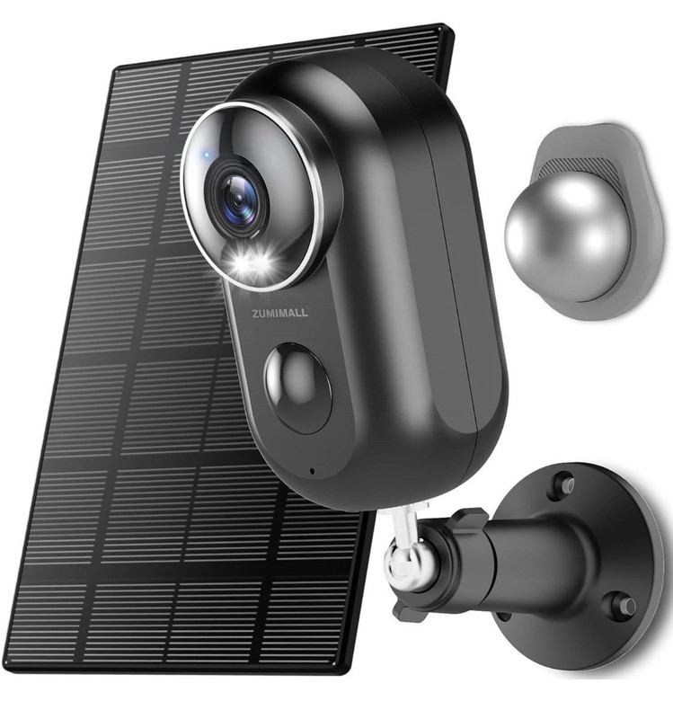 Solar Security Cameras Wireless Outdoor 2K 3MP Color Night Vision IP66 US
