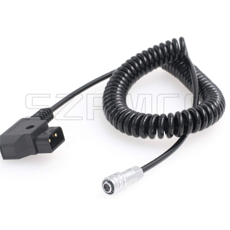 D-Tap to BMPCC 4k/6k Coiled Power Cable Weipu SF6 2 Pin for V Mount Battery gallery