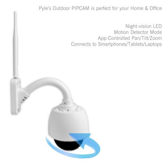 New Open-Box Pyle PIPCAMHD45 960p HD Outdoor WiFi IP Security Camera PTZ 4x Zoom gallery