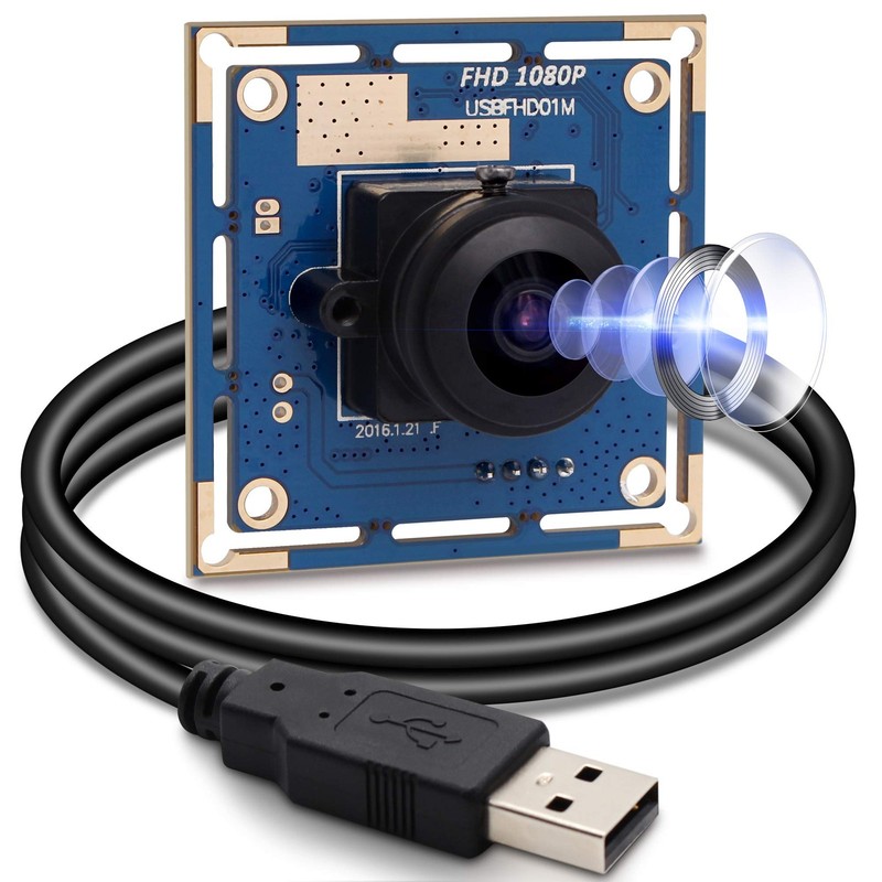 1080P USB Module, Fisheye Wide Angle, UVC Webcam Board 1080P/30fps, 480P/100f…